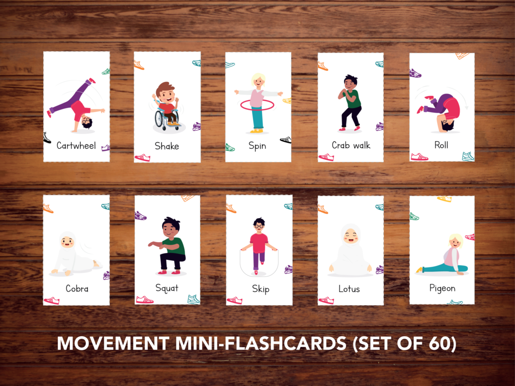 Flash Card Move Movement flashcards set - Curiology